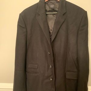 Express Overcoat | Black Pinstripe | Large